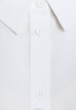 Anna Field kvinner basisbluse med lommeknapp-down bluse off-white P266L668 - Bilde 3