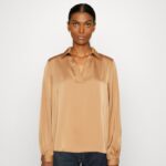 Anna Field kvinner bluse brun P266L695