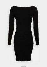 Anna Field kvinner boat ausschnitt mini strickkleid mit geschweiften rndern jumper dress black P266L230 - Bilde 2