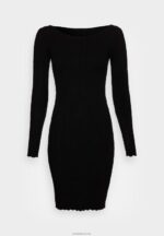 Anna Field kvinner boat ausschnitt mini strickkleid mit geschweiften rndern jumper dress black P266L230