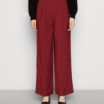 Anna Field kvinner bordeaux bukser P266L606