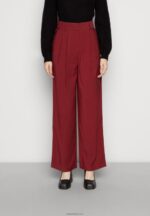 Anna Field kvinner bordeaux bukser P266L606