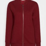 Anna Field kvinner bordeaux genser med glidelås P266L735