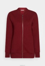 Anna Field kvinner bordeaux genser med glidelås P266L735