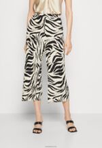 Anna Field kvinner bukse svart/off-white P266L622