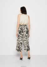 Anna Field kvinner bukse svart/off-white P266L622 - Bilde 3