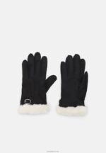 Anna Field kvinner hansker svart/off white P266L2855