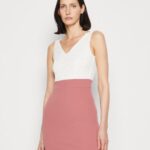 Anna Field kvinner jersey kjole hvit/rosa P266L36