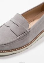 Anna Field kvinner komfort skinn slip-ons grå P266L1784 - Bilde 3