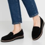 Anna Field kvinner komfort skinn slip-ons svart P266L1787