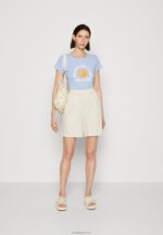 Anna Field kvinner lin mix shorts beige P266L857 - Bilde 2
