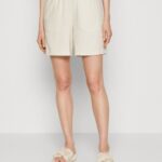 Anna Field kvinner lin mix shorts beige P266L857