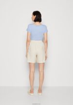 Anna Field kvinner lin mix shorts beige P266L857 - Bilde 3