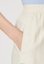 Anna Field kvinner lin mix shorts beige P266L857 - Bilde 4