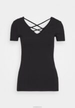 Anna Field kvinner print t-skjorte svart P266L249 - Bilde 6