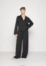 Anna Field kvinner pyjamassett sort/off-white P266L1062 - Bilde 2