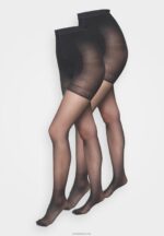 Anna Field kvinner shaping tights 2 pakke tights svart P266L1106 - Bilde 2