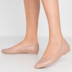 Anna Field kvinner skinn ballett pumps beige P266L2069