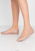 Anna Field kvinner skinn ballett pumps beige P266L2069