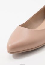 Anna Field kvinner skinn ballett pumps beige P266L2069 - Bilde 3