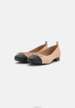 Anna Field kvinner skinn ballett pumps beige P266L2073 - Bilde 3
