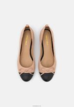 Anna Field kvinner skinn ballett pumps beige P266L2073 - Bilde 6