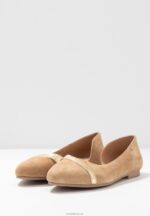 Anna Field kvinner skinn ballett pumps beige P266L2106 - Bilde 5