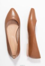 Anna Field kvinner skinn ballett pumps cognac P266L2066 - Bilde 4