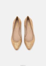 Anna Field kvinner skinn ballett pumps gull P266L2104 - Bilde 6
