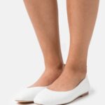 Anna Field kvinner skinn komfort ballett pumps hvit P266L2100