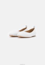 Anna Field kvinner skinn komfort ballett pumps hvit P266L2100 - Bilde 3