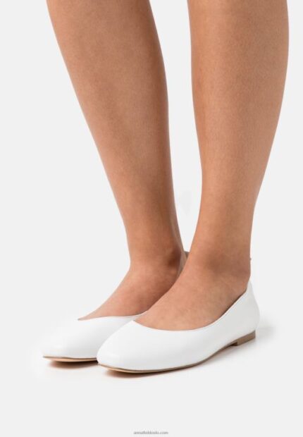 Anna Field kvinner skinn komfort ballett pumps hvit P266L2100