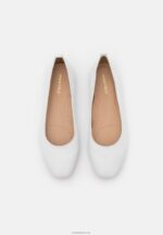 Anna Field kvinner skinn komfort ballett pumps hvit P266L2100 - Bilde 6