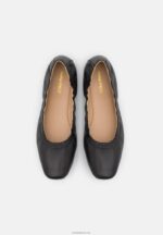 Anna Field kvinner skinn komfort ballett pumps svart P266L2085 - Bilde 6