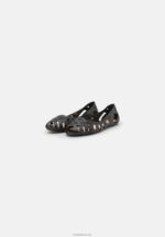 Anna Field kvinner skinn peeptoe ballett pumps svart P266L2148 - Bilde 3