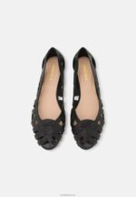 Anna Field kvinner skinn peeptoe ballett pumps svart P266L2148 - Bilde 6