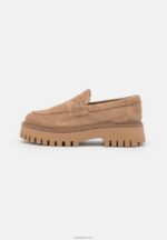 Anna Field kvinner skinn slip-ons taupe P266L1783
