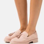 Anna Field kvinner slip-ons rosa gull P266L1799