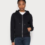 Anna Field kvinner sort sweatshirt med glidelås P266L768